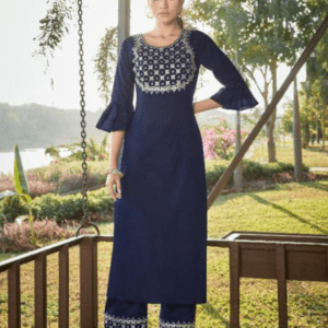 Cotton silk kurti set