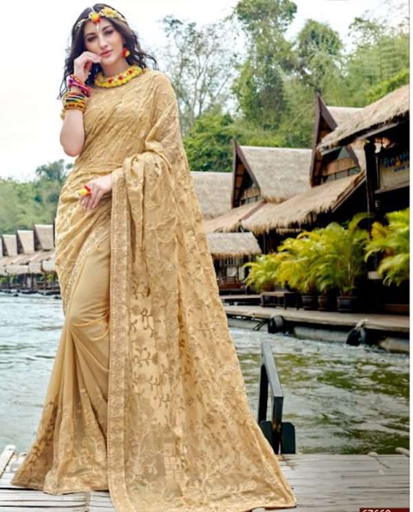 Gold Georgette Sarees