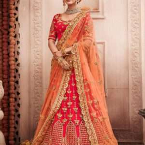 Designer Bridal Lehenga in Silk