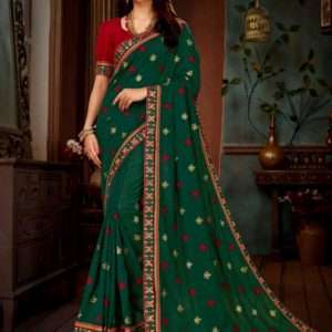 Silk  Sarees with Heavy Embroidery  Six yards of sheer elegance!.. Look royally glam in this exquisite saree with heavy embroidery work.  