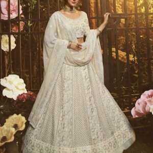 Designer White Lehenga