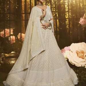 White Colour Lehenga