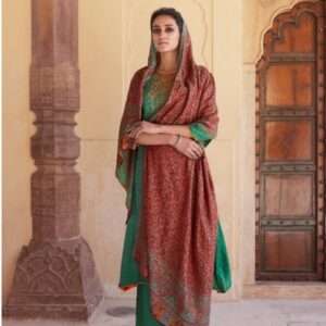 Green Designer Cotton Suit