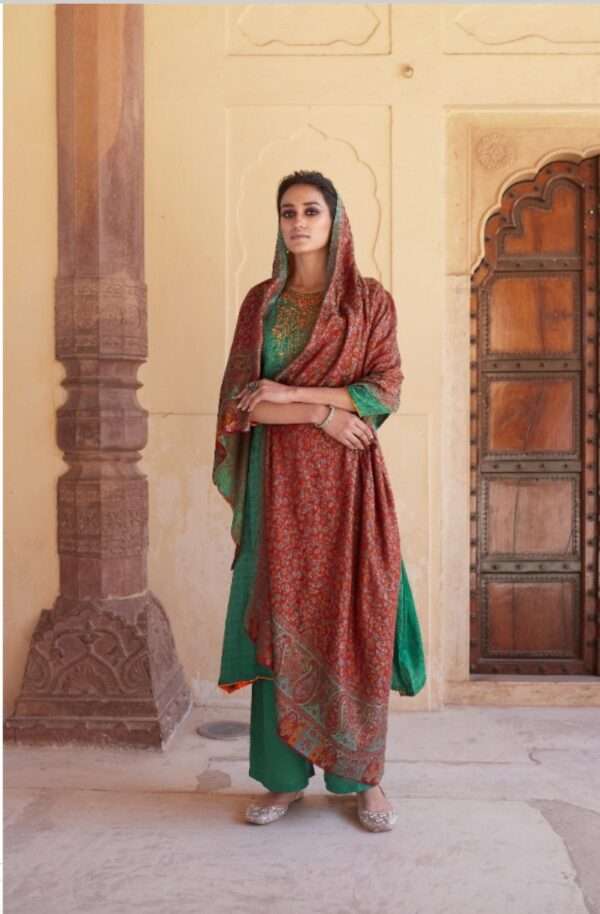 Green Designer Cotton Suit