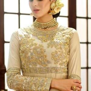 Golden Anarkali Suit