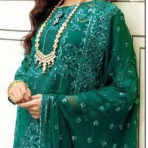 Green Designer Georgette Suit