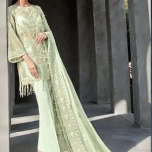 Sea Green Designer Georgette