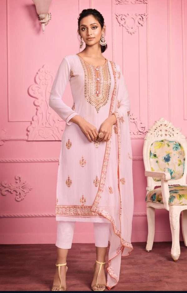 Blush Designer Georgette Suit