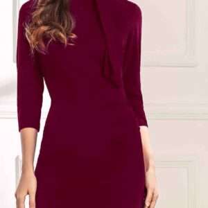 Maroon Bodycon Dress