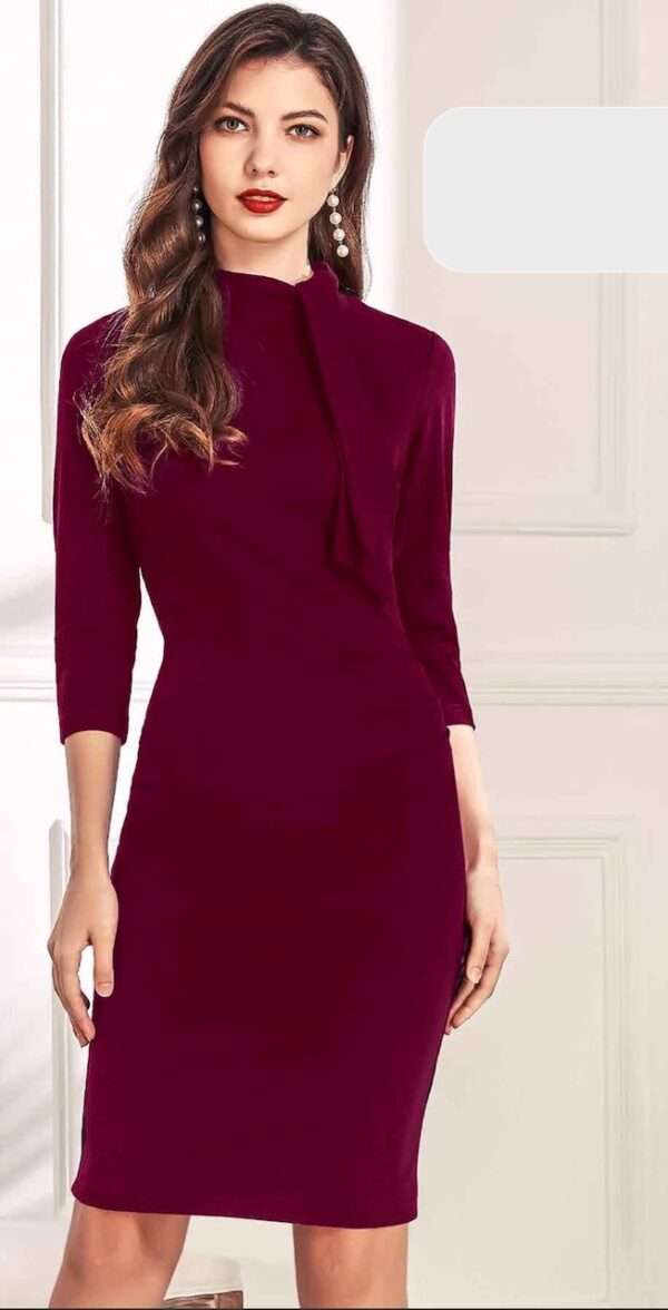 Maroon Bodycon Dress