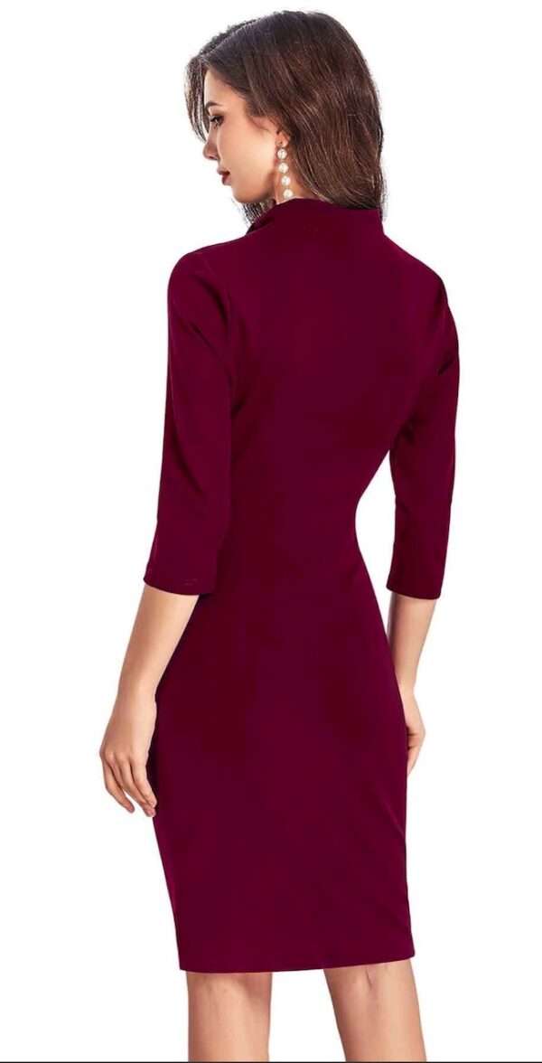 Maroon Bodycon Dress