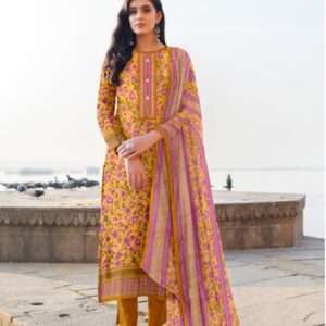 Yellow Cotton Suit with Dupatta