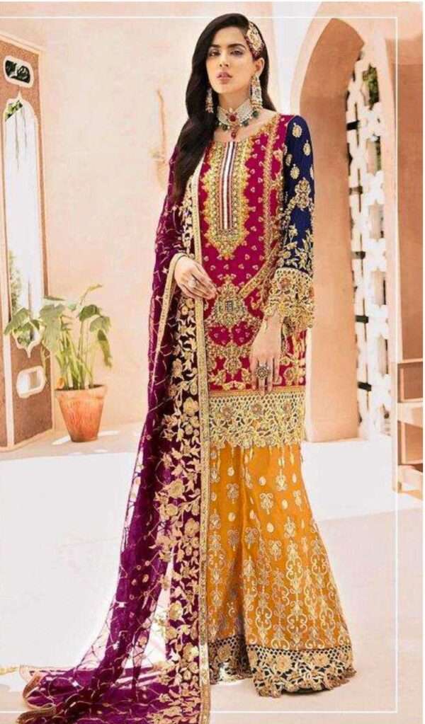 Designer Georgette Suit with Zari Emroidery