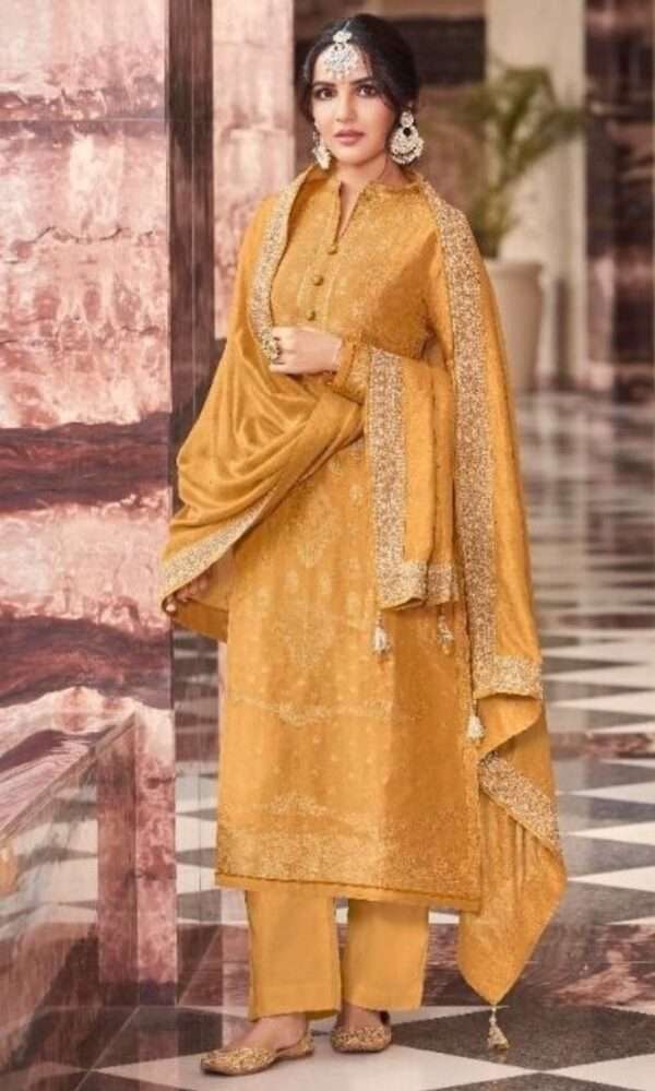 Mustard Silk Suit