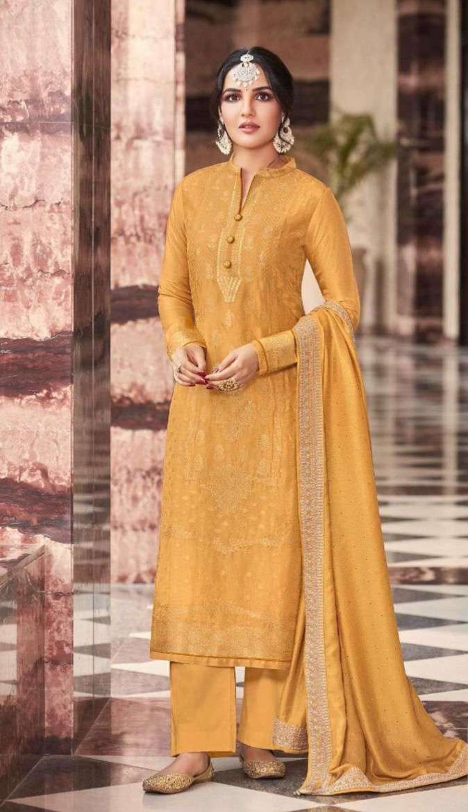 Mustard Silk Suit