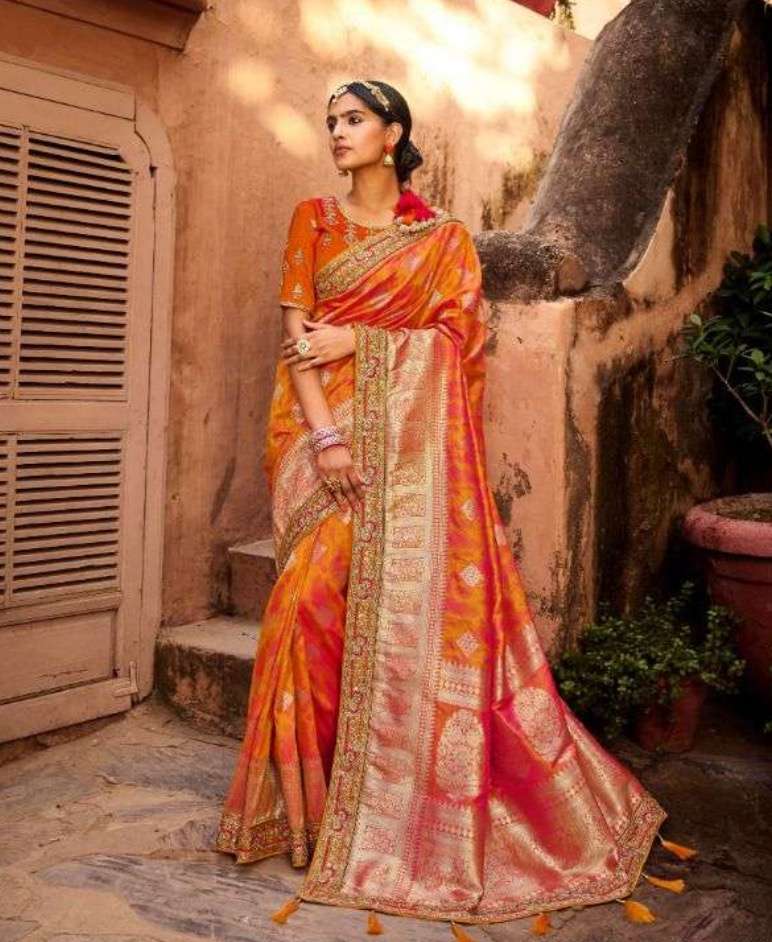 Banarasi Silk Saree with Zari Embroidery