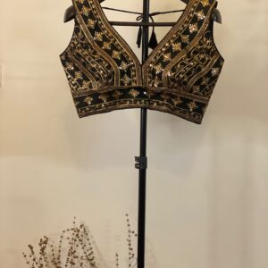 Black Gold Zari Embellished Blouse