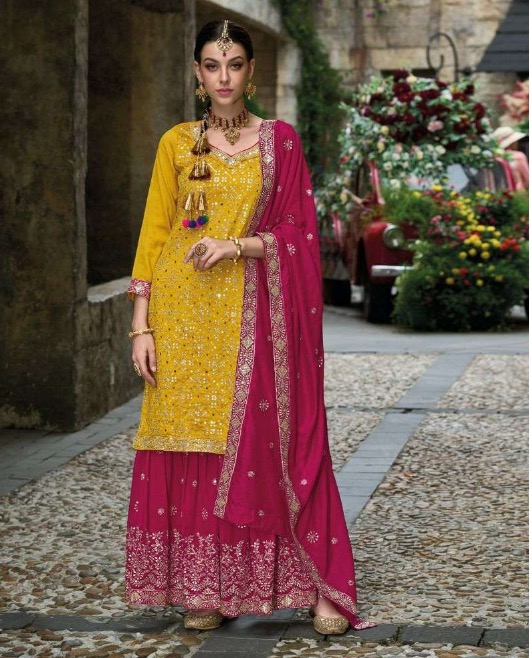 Silk Embroidery Suit